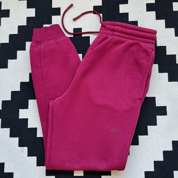 LCKR Foot Locker sweat lounge pants joggers burgundy sweatpants - Picture 2 of 15